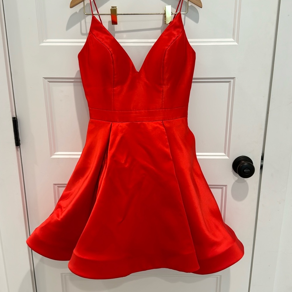 Red cocktail dress